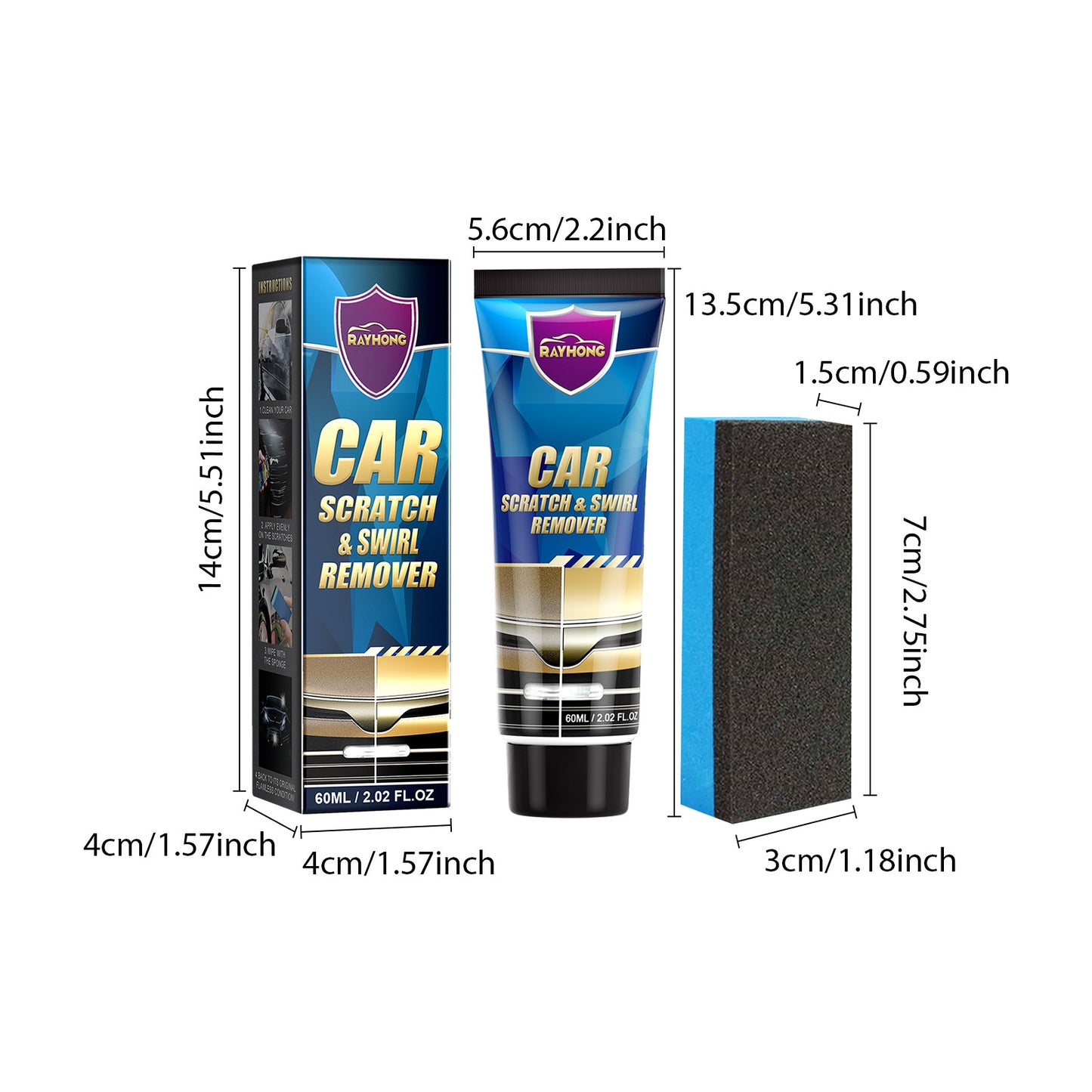 Car Scratch Repair Cream, Car Maintenance Refurbishment Paint Scratches Scratches Polishing Paint Repair Paste Automotive Scratch