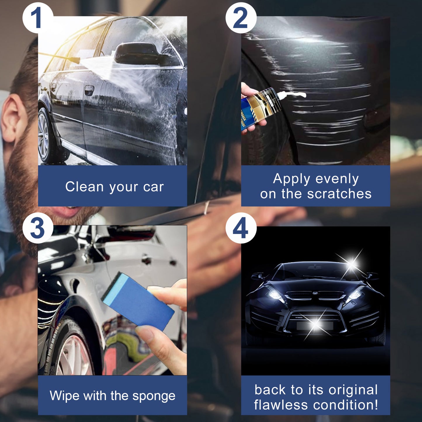 Car Scratch Repair Cream, Car Maintenance Refurbishment Paint Scratches Scratches Polishing Paint Repair Paste Automotive Scratch