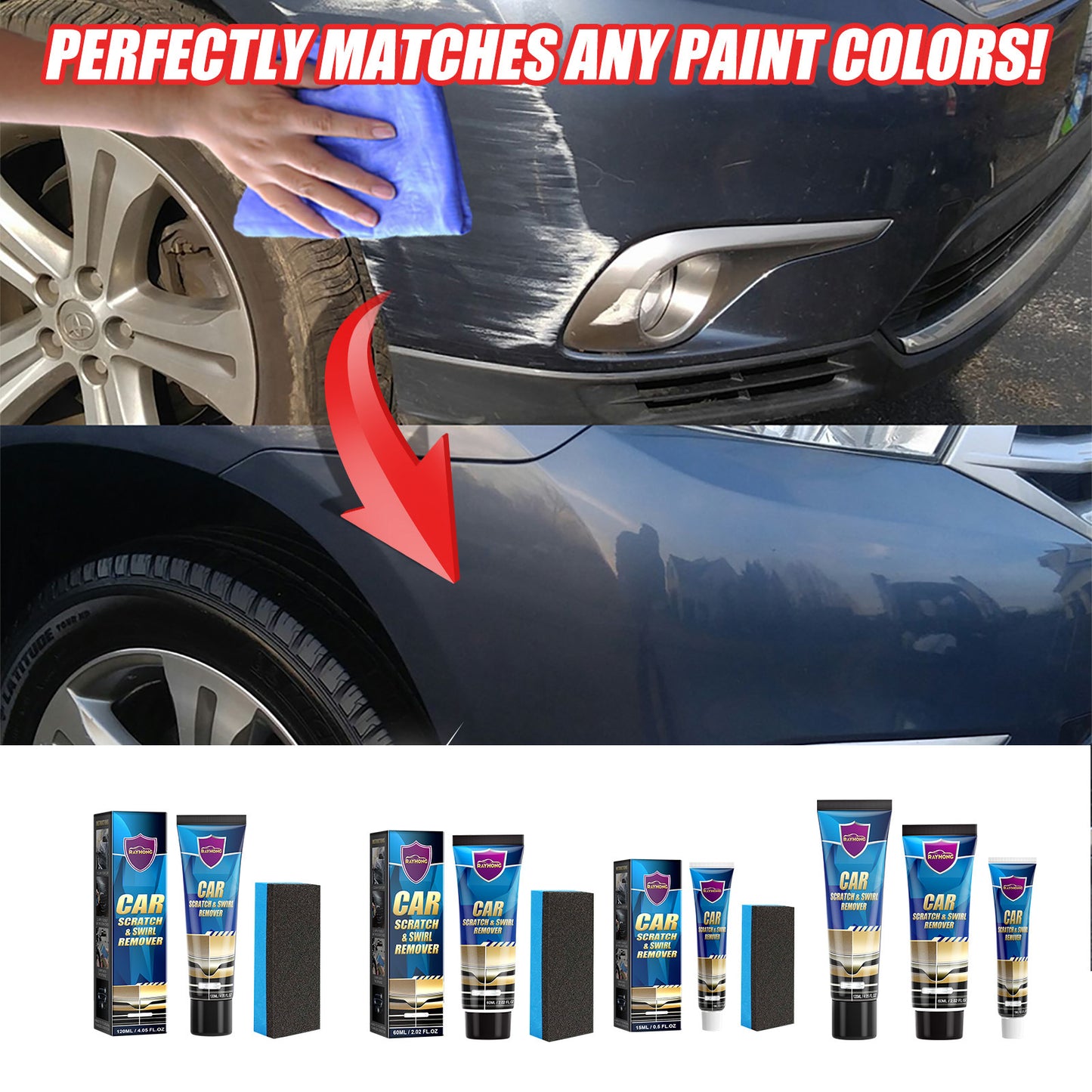 Car Scratch Repair Cream, Car Maintenance Refurbishment Paint Scratches Scratches Polishing Paint Repair Paste Automotive Scratch