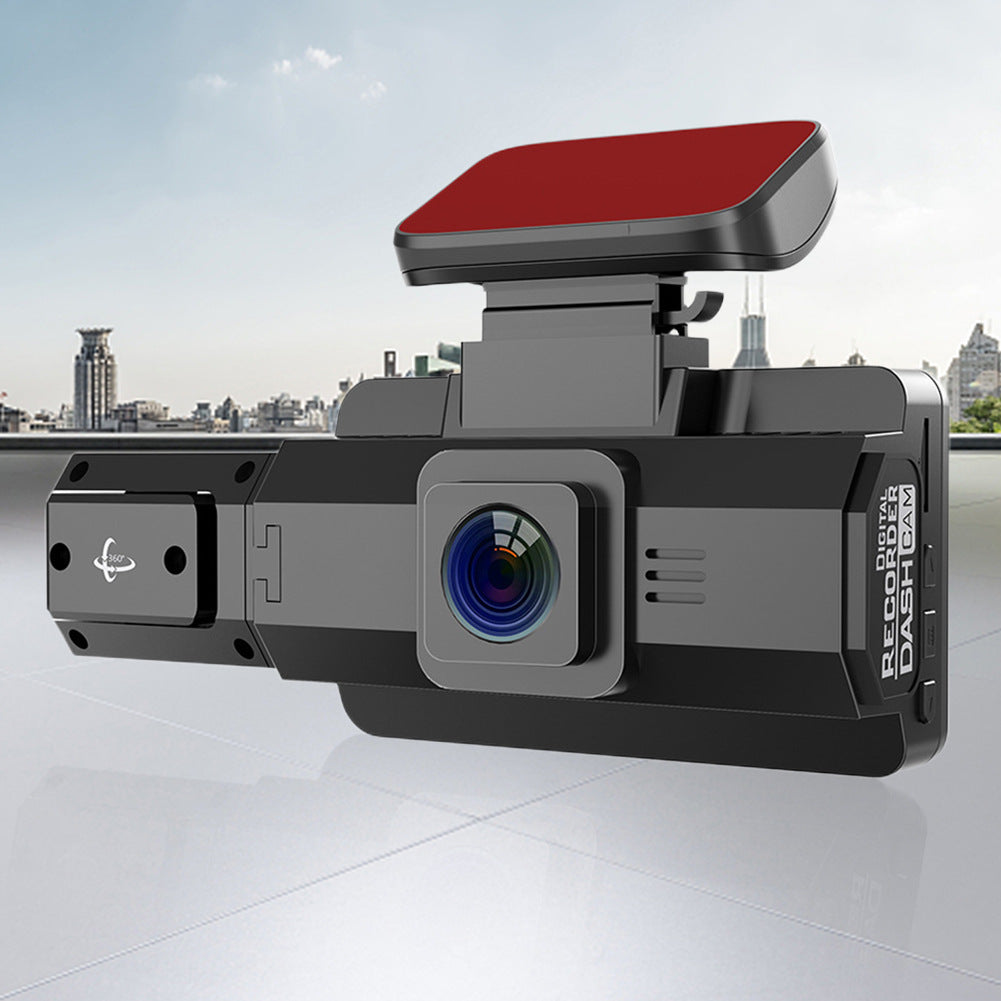 3-Inch Dual Lens Car Dash Cam - On-Dash Cameras with Front and Inside Recording, Night Vision, Wide Angle, Loop Recording, and G-Sensor - Vehicle Black Box for Safe Driving