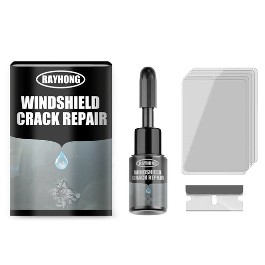 Automotive Windshield Crack Repair Agent with Water, Resin, and Silicon Nitride Windshield Crack