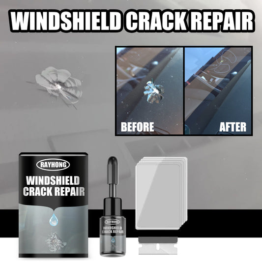 Automotive Windshield Crack Repair Agent with Water, Resin, and Silicon Nitride Windshield Crack